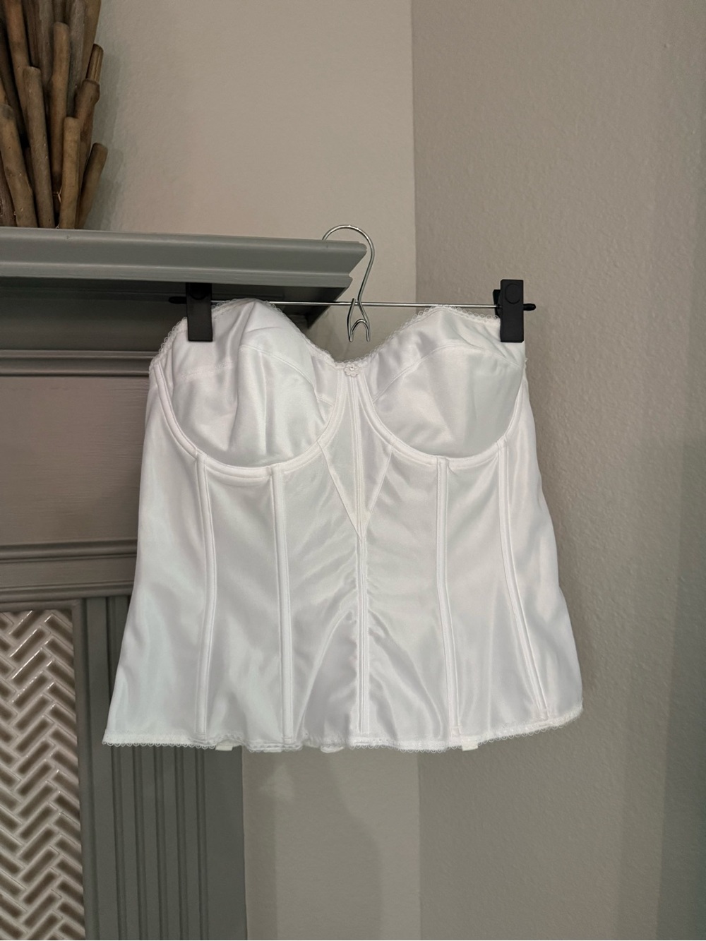 Dominique White Strapless Bustier Corset